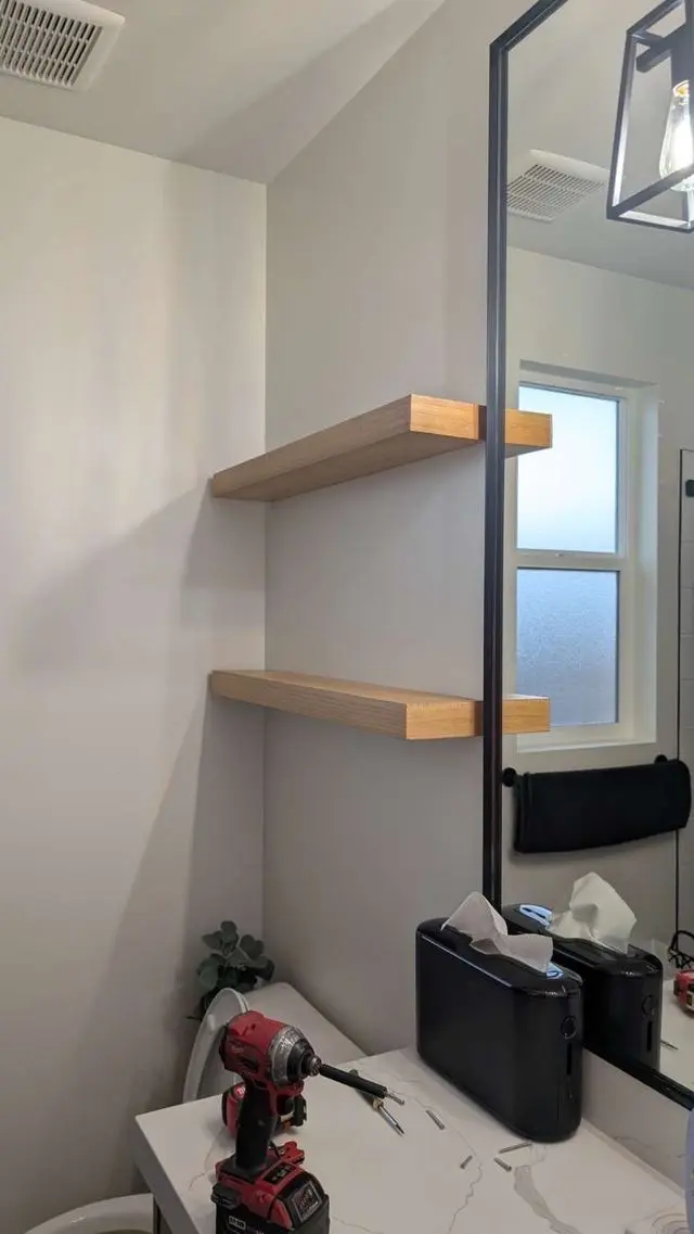 Floating shelf installation