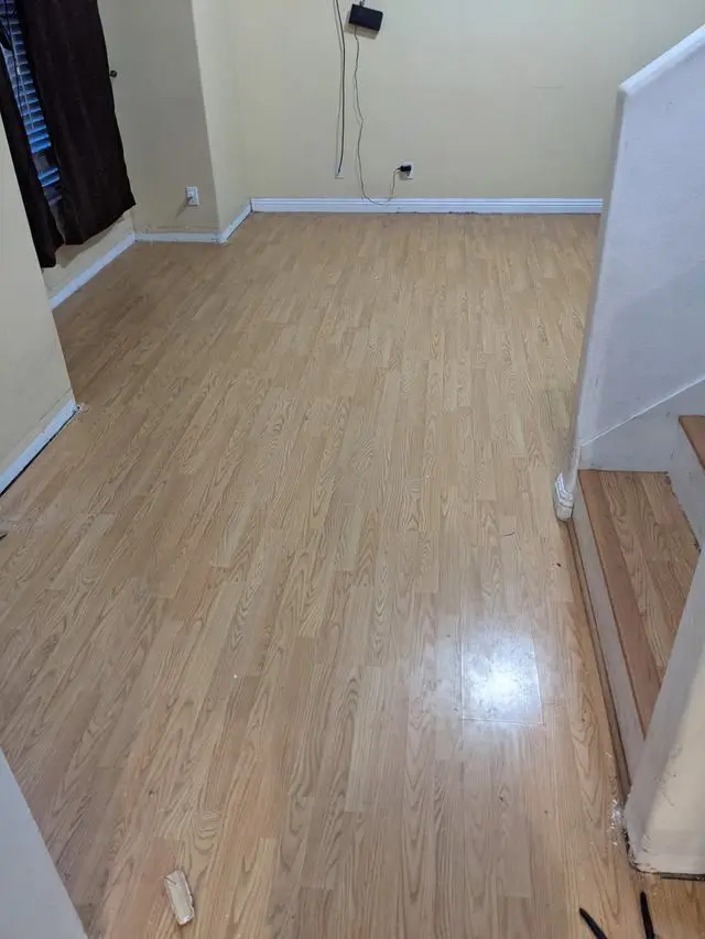 Finished flooring installation