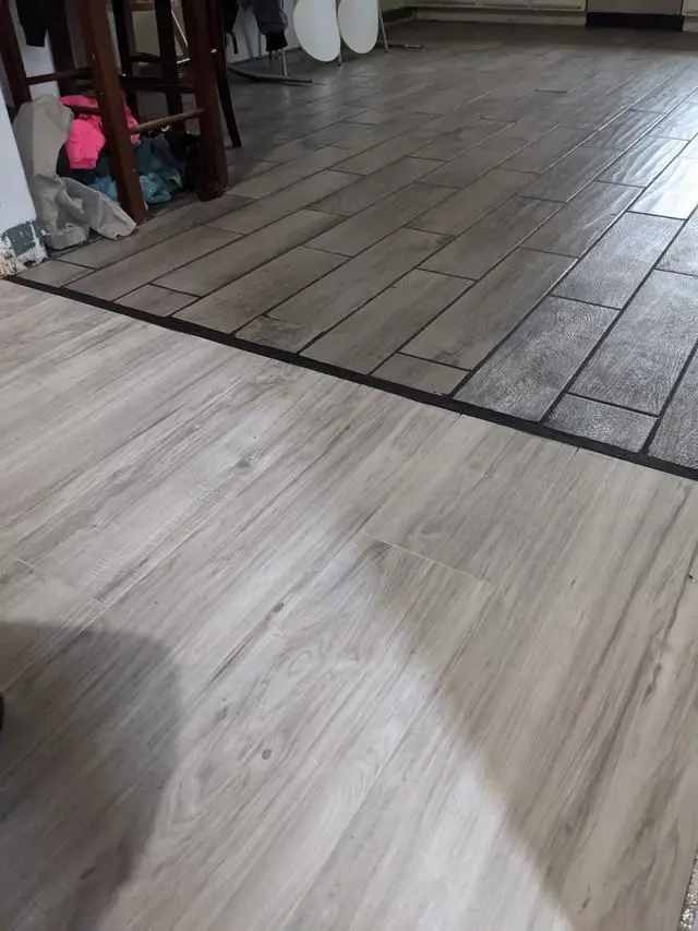 Flooring transition detail