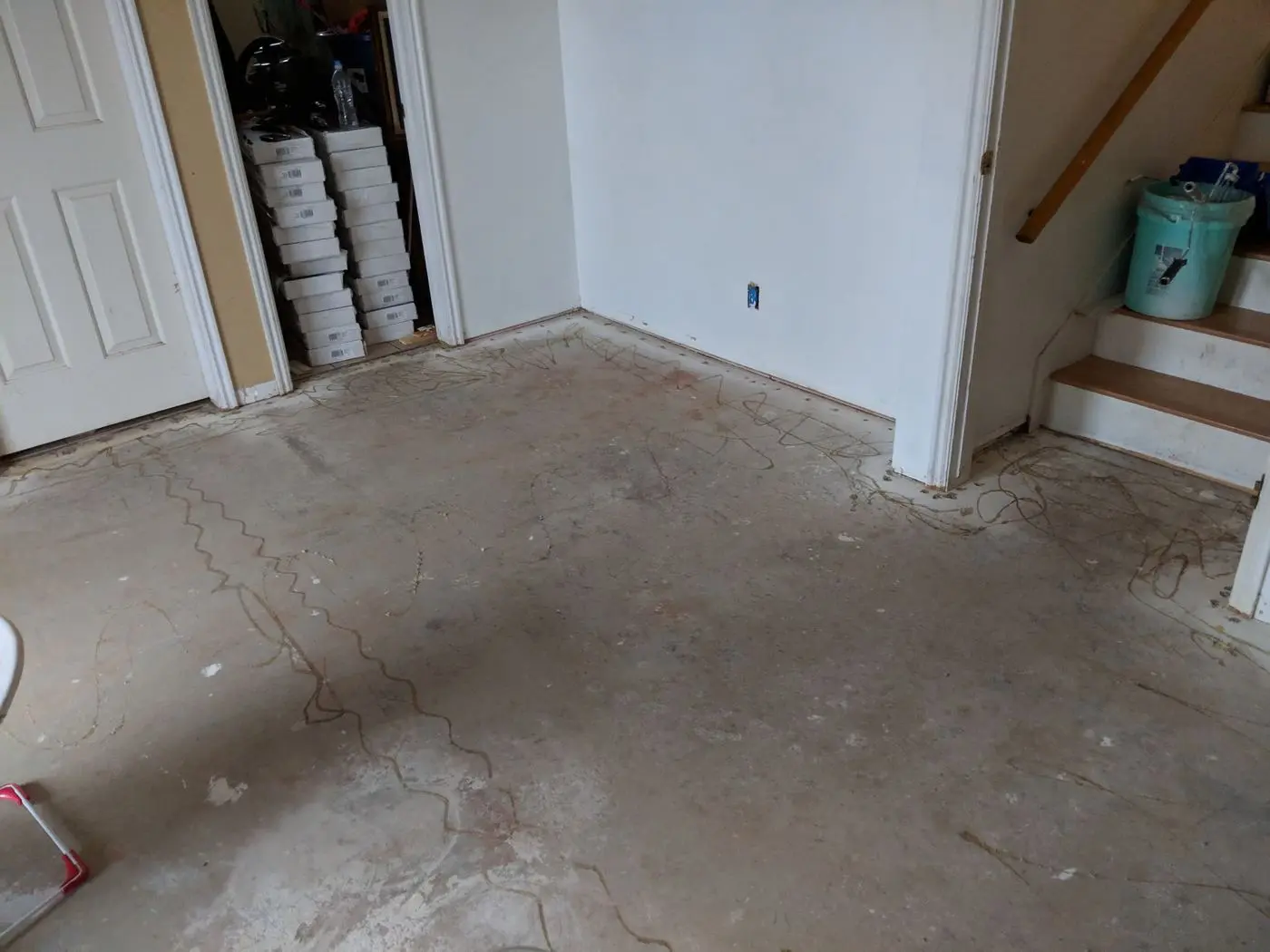Before: subfloor prep
