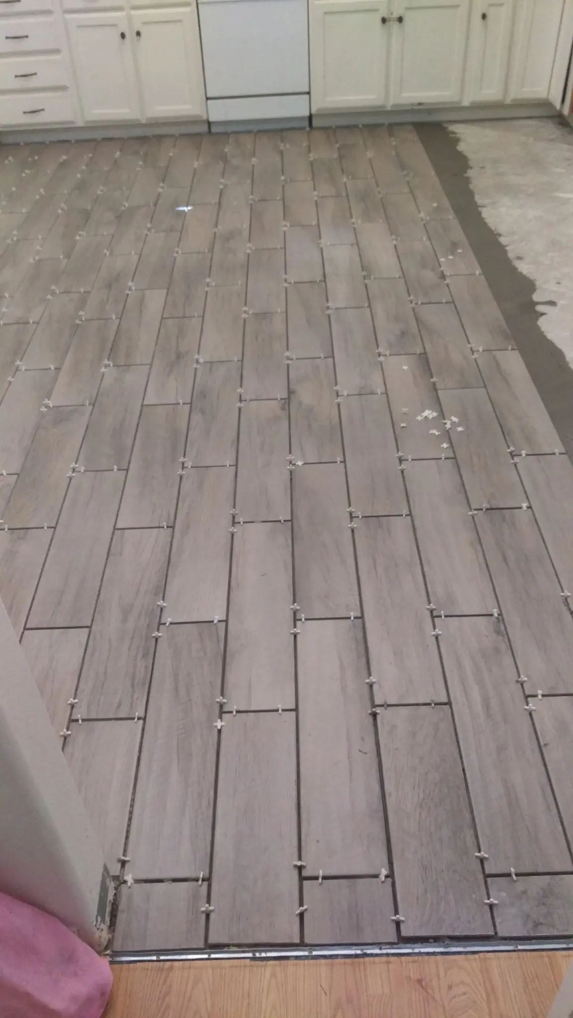 New tile set with spacers