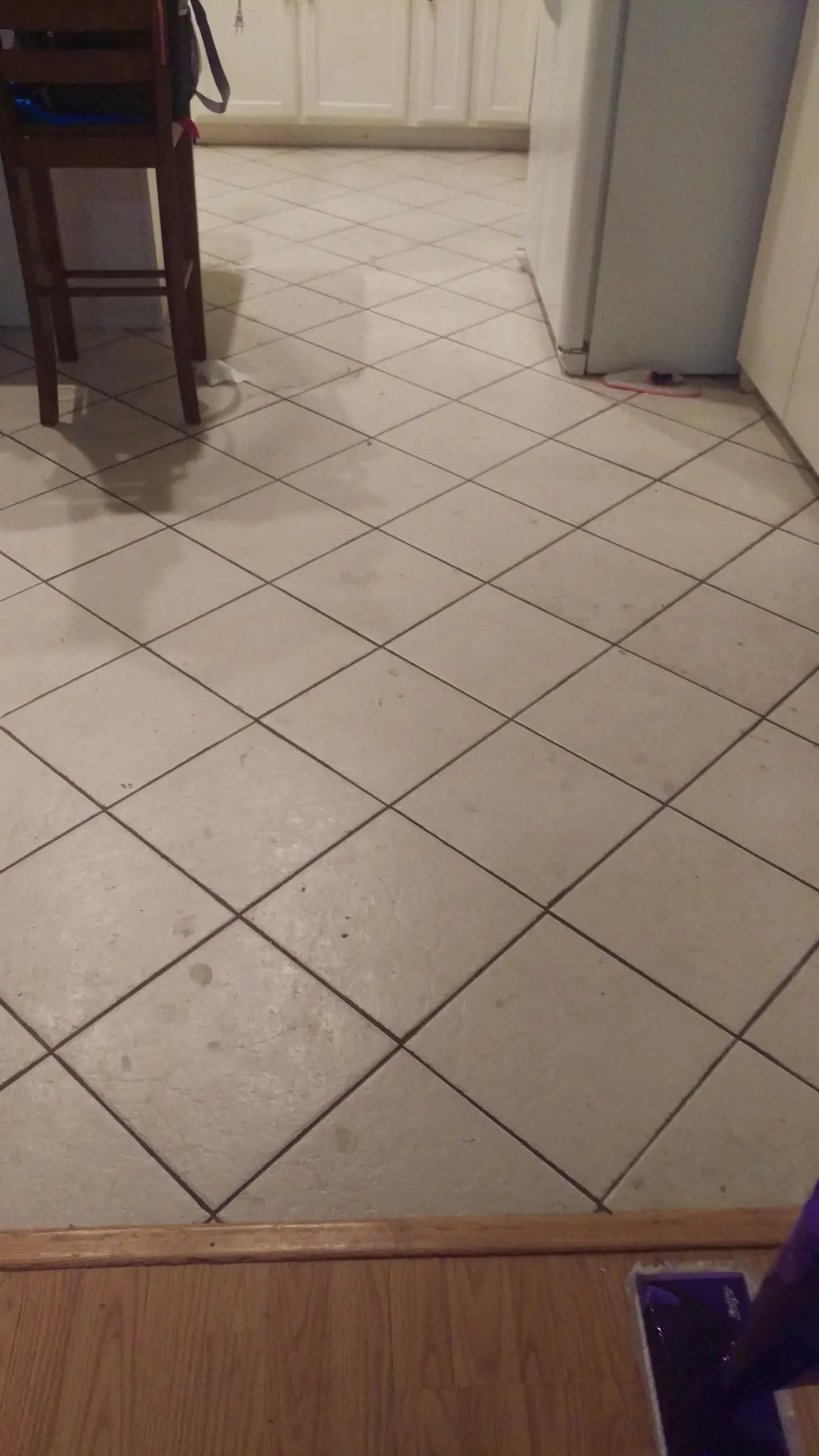 Original kitchen tile, before