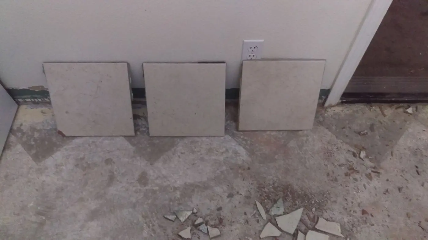 Matching spare tiles set aside